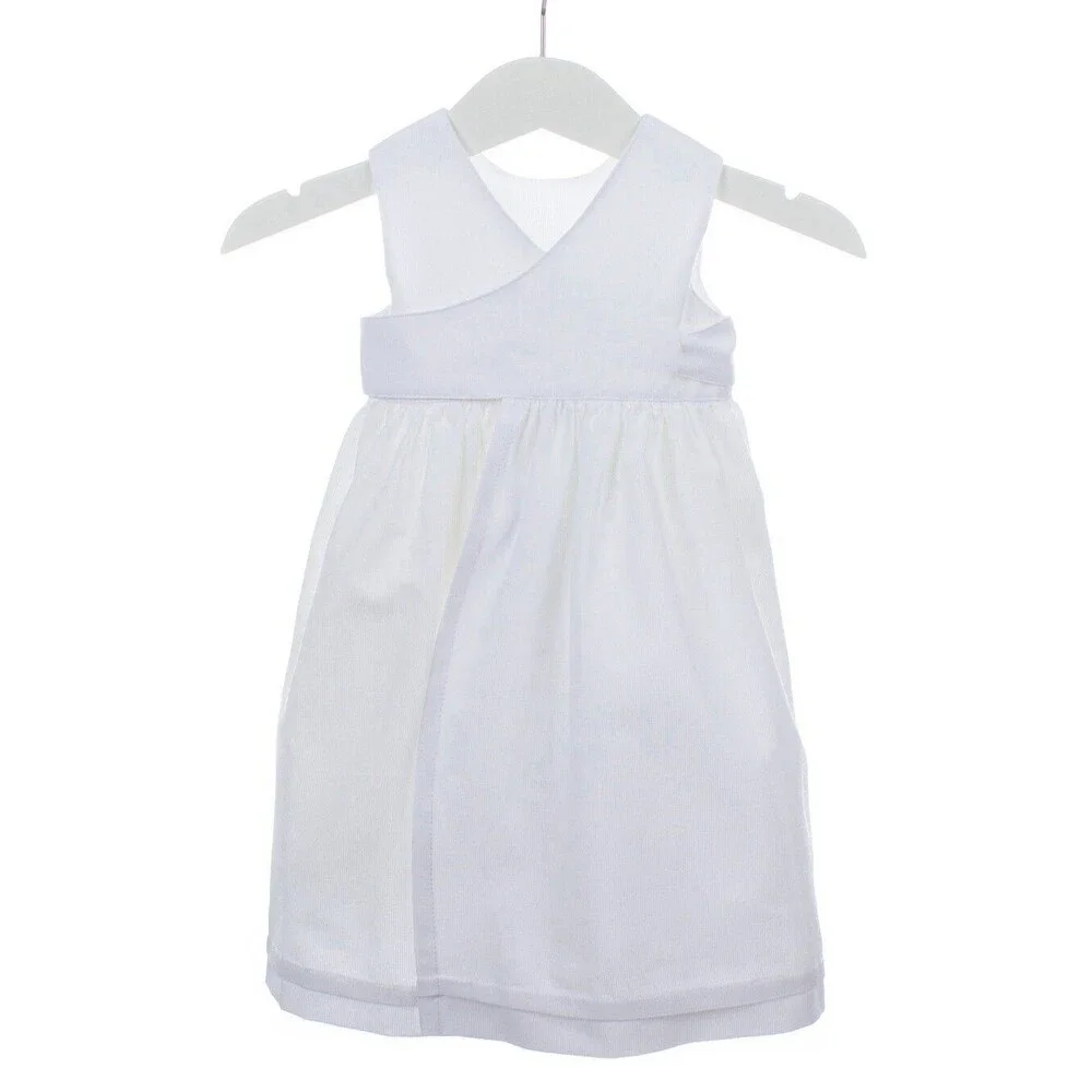 Teresa Alecrim Baby Girl White Dress 3–6 Months Sleeveless‎ Embroidered Birds
